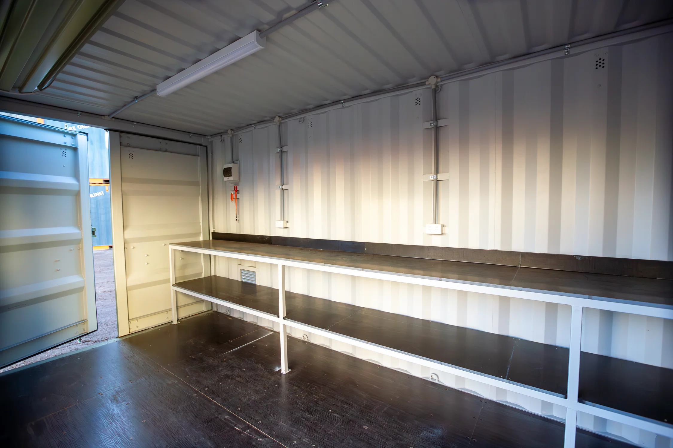 CBOX containers stacked in a depot