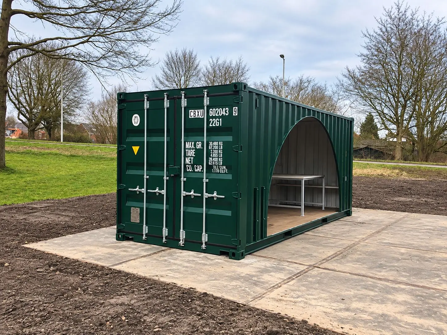 CBOX converts shipping containers into durable outdoor youth meeting places