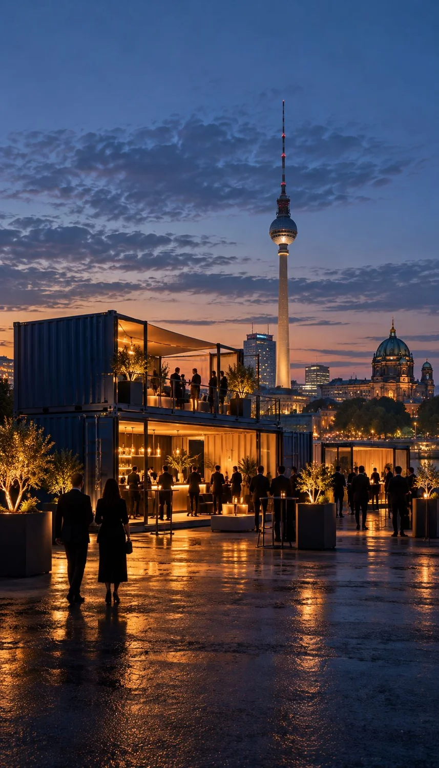 Container an einem Veranstaltungsort
