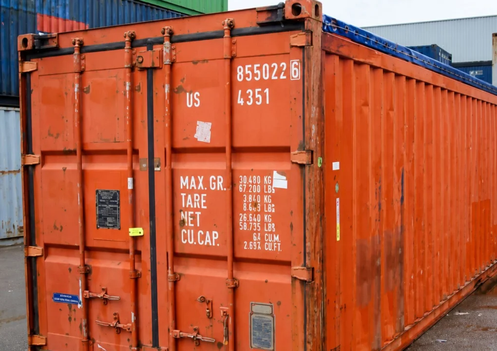 CBOX containers stacked in a depot
