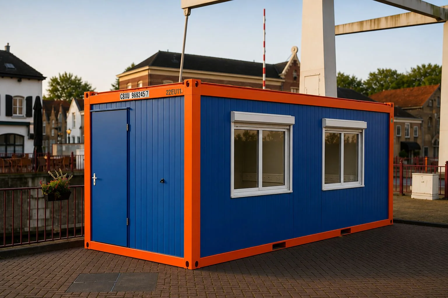 CBOX containers stacked in a depot