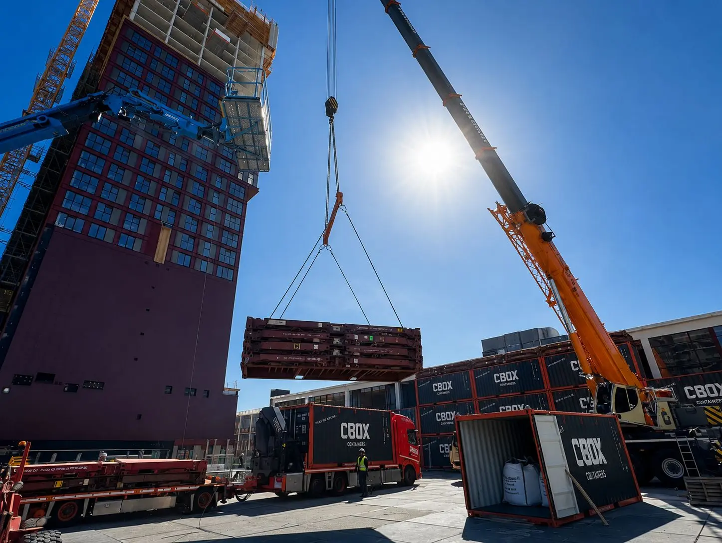 CBOX supplies flat rack containers for heavy, oversized and irregular cargo.